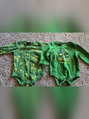 John Deere 3-6 Month Onesies